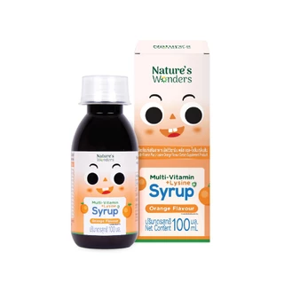 ไซรัป Multivitamin เจริญอาหารบำรุงสุขภาพ สำหรับเด็ก Nature's wonders 100ml.(1กล่อง)