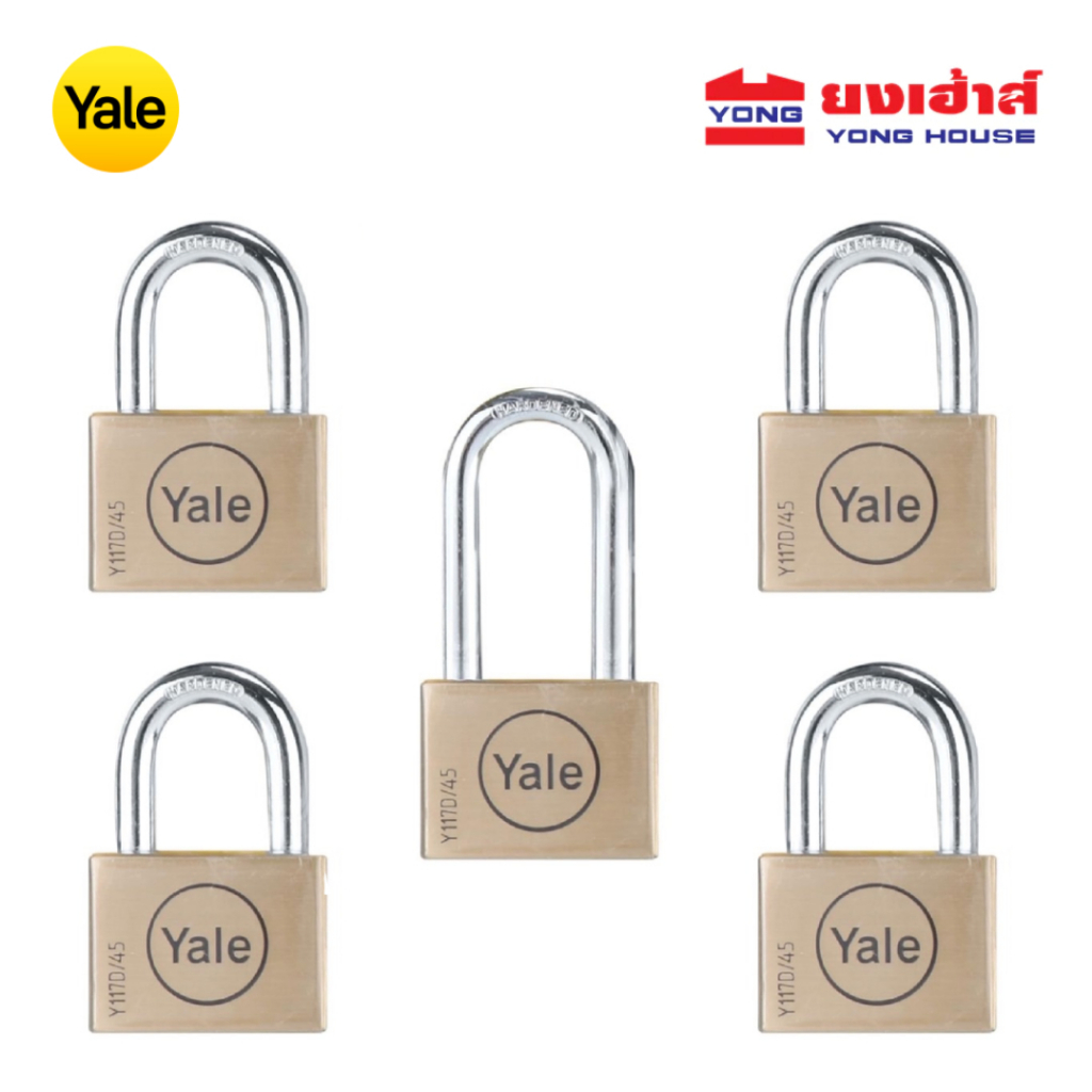 YALE กุญแจคล้อง KA5 BD45 คอสั้น 4 คอยาว 1 KA4 BD45 คอสั้น 2 คอยาว 2 KA3 BD45 คอสั้น 3  KA2 BD50 คอสั