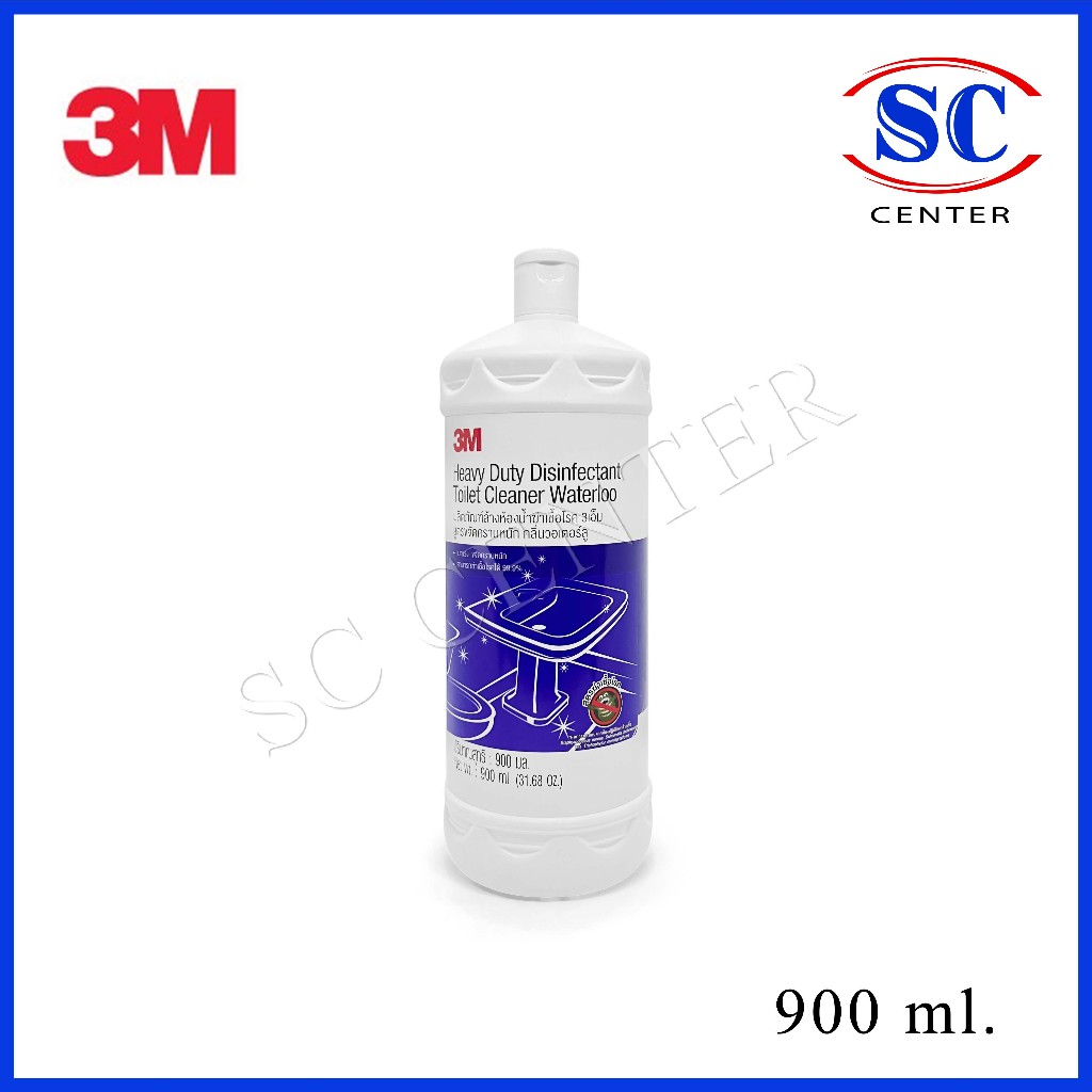 3M Heavy Duty Toilet Cleaner(waterrloo) 900ml. ผลิตภัณฑ์ล้างห้องน้ำฆ่าเชื้อโรค 3เอ็ม สูตรขจัดคราบหนัก กลิ่นวอเตอร์ลู
