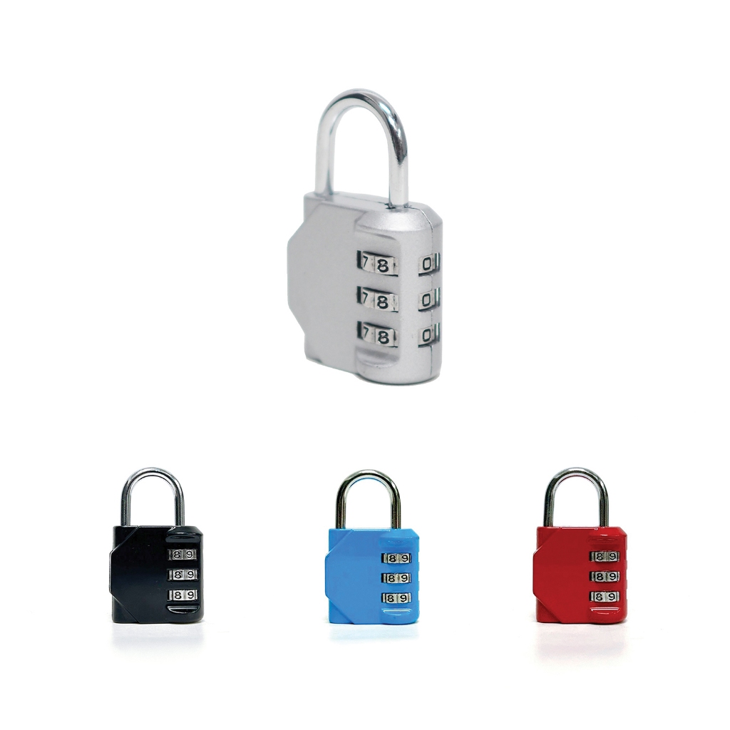 HQ LUGGAGE แม่กุญแจ  3 รหัส แบบธรรมดา