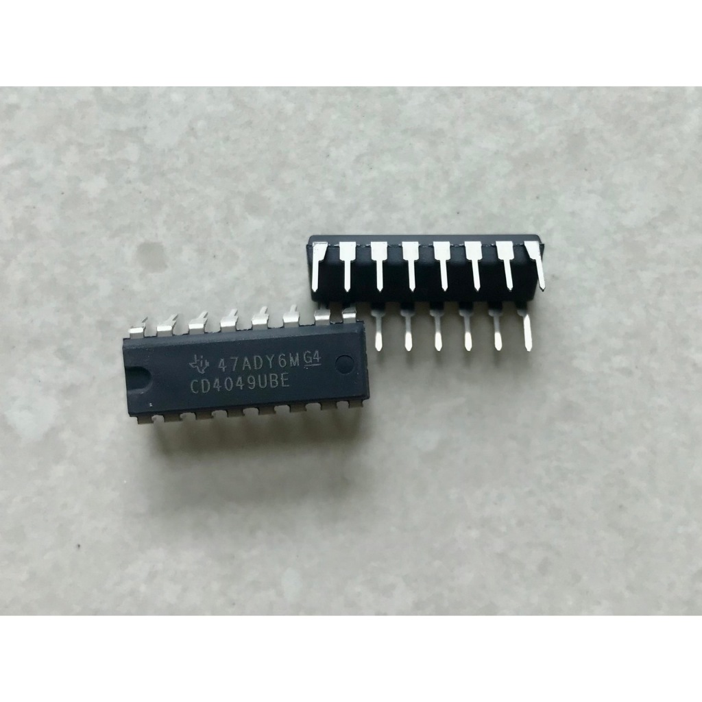 CD4049UBE DIP TI ( 1 ชุด มี 10 ตัว )