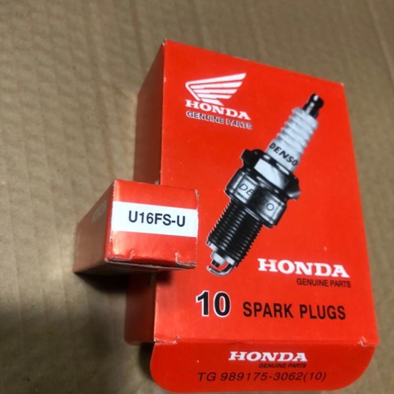 (10หัว/1กล่อง)รุ่น HONDA U16-FS หัวเทียน สำหรับเครื่องเบนซินและมอเตอร์ไซค์ 4 จังหวะ เช่น WAVE100/WAVE110/MIO/DREAM/SPARK