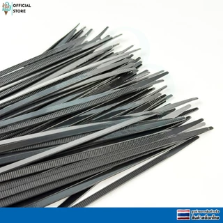 สายรัดไนล่อน เคเบิ้ลไทร์ Nylon Plastic อย่างหนา 100 ชิ้น/แพ็ค