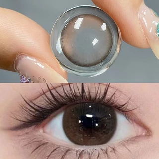MIDROO[-1.00°~-8.00°]คอนแทคเลนส์บิ๊กอาย สีกาแฟนมเกาลั Bean Natural bule ขนาดมินิ -14.2mm cod