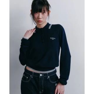 maison KEEPS | Gracie Knitted Long Sleeve Polo | เสื้อโปโลไหมพรม