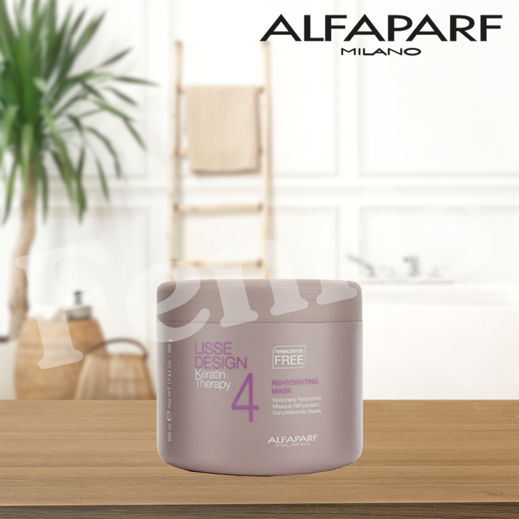 ALFAPARF KERATIN MASK 500 ML. มาส์ก เข้มข้น ที่มีเคราติน คลอลาเจน ให้เส้นผม เรียบ ลื่น