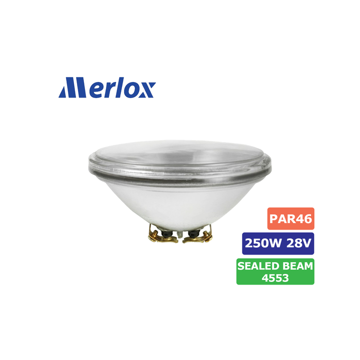 Merlox 250W/PAR46/146mm/28V ; SKU: 21007, 4553, Sealed Beam