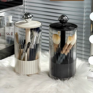 ที่ใส่แปรงรุ่นbeaute ที่เก็บแปรงแต่งหน้า กล่องเก็บเครื่องสำอางแบบมีฝาปิด กันฝุ่น ที่วางแปรงแต่งหน้าพลาสติก ยกอัตโนมัติ
