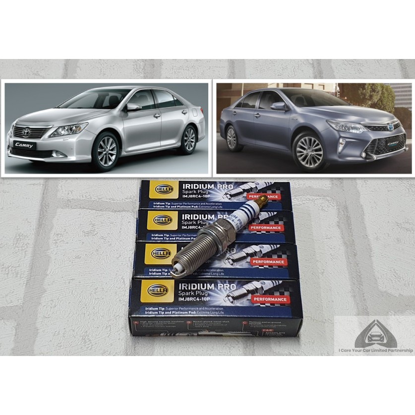 หัวเทียน อิริเดียม Toyota Camry ACV50 / ACV51 ( 2012 - 2018 ) ชุด 4 หัว : Hella IM8RC-11P / IMJ8RC4-10P