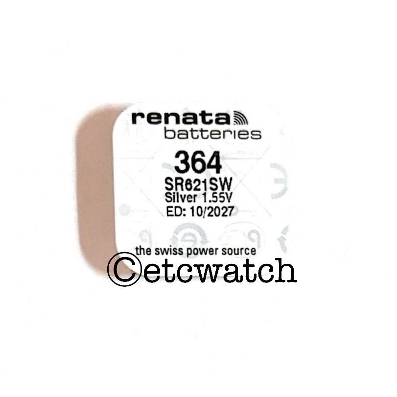 พร้อมส่ง> ถ่านกระดุม Renata 364 / SR621SW Swiss Made แพ็ค 1 ก้อน