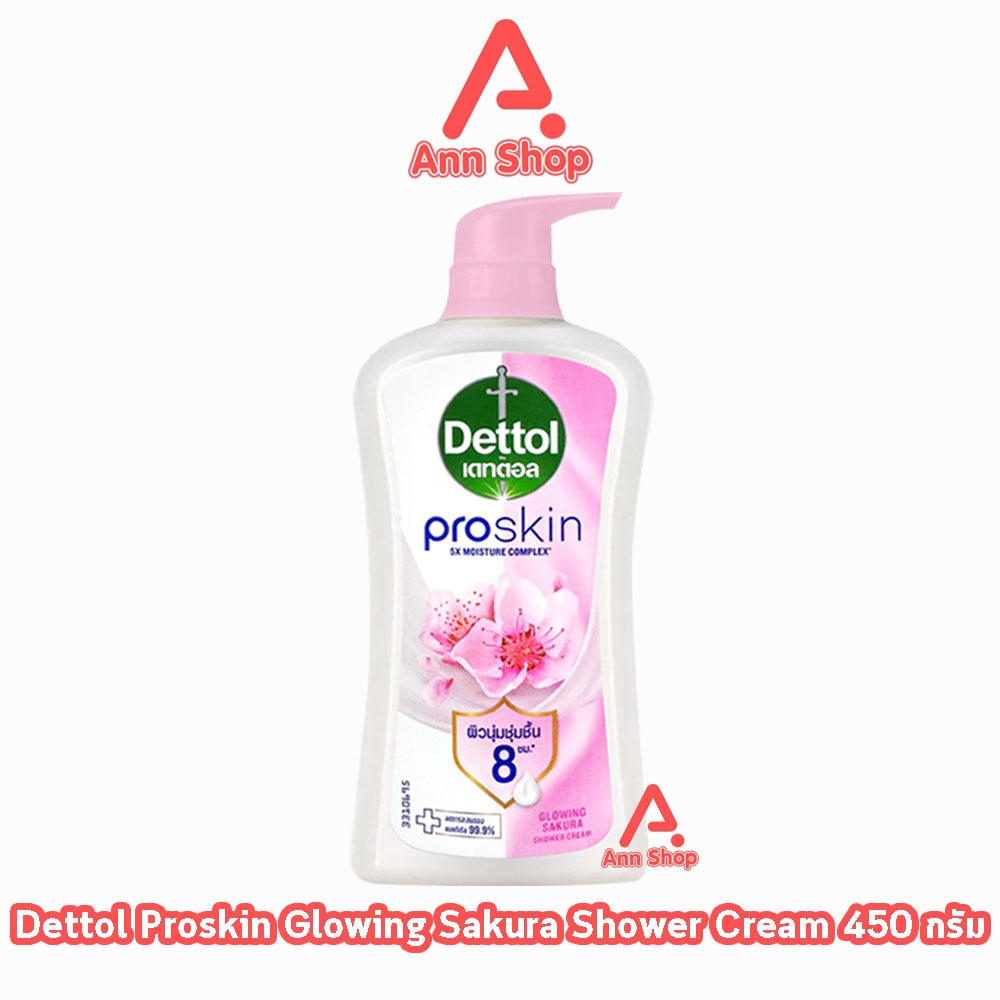 Dettol Proskin Glowing Sakura เดทตอล เจลอาบน้ำ โปรสกิน โกลว์วิ่ง ซากุระ 450 มล. [1 ขวด สีชมพู] KK 4107 ครีมอาบน้ำ