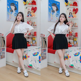 💎กระโปรงพลีทนักศึกษา เอวยางยืด จีบเล็ก จีบกลาง จีบทวิส ความยาว 14 - 36 นิ้ว