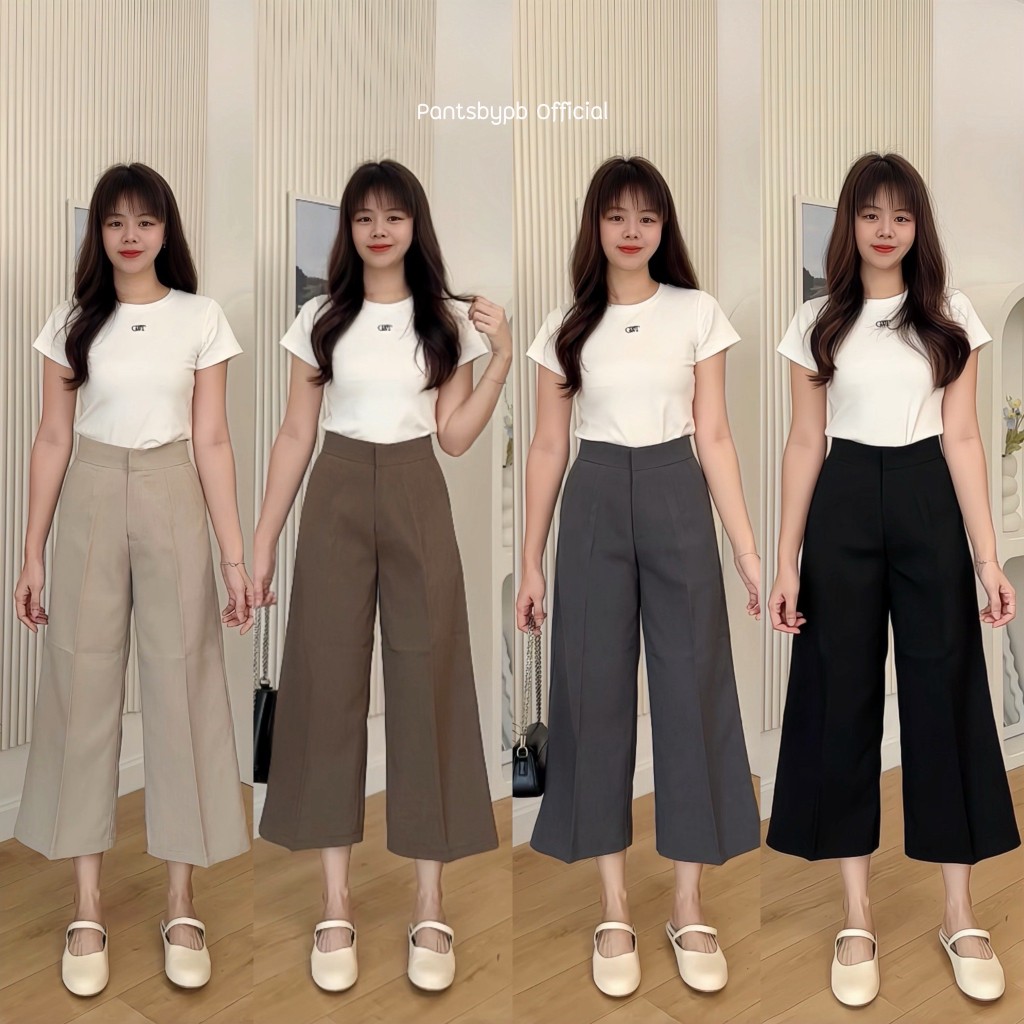 รุ่นแสนดี (Sandy) กางเกงขากระบอกใหญ่ 7 ส่วน ยาว 34 นิ้ว ผ้าแซนดี้