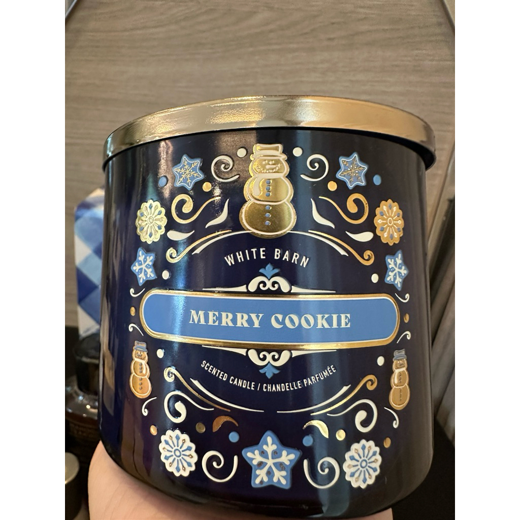 🔴แท้💯%🔴Bath and Body works เทียนหอม 3 ไส้ กลิ่น Merry cookie