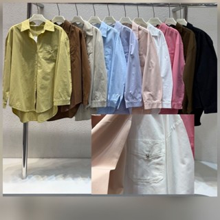 เชิ้ตแขนยาว ดีเทลแต่งกระเป๋า1ข้าง H