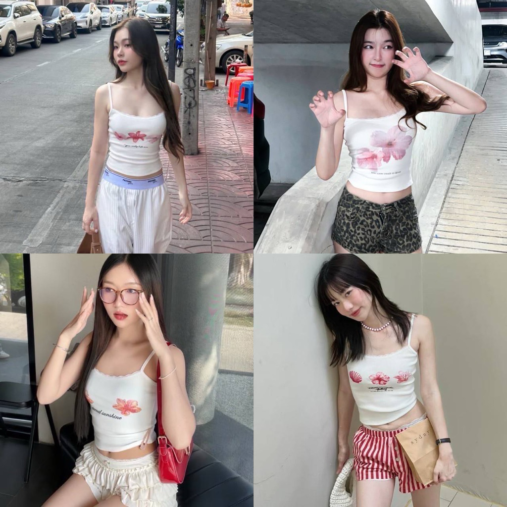 💕ShopBypuy💕เกาะอกพิมพ์ลายดอกไม้ใส่ซัมเมอร์ รูปที่ 7