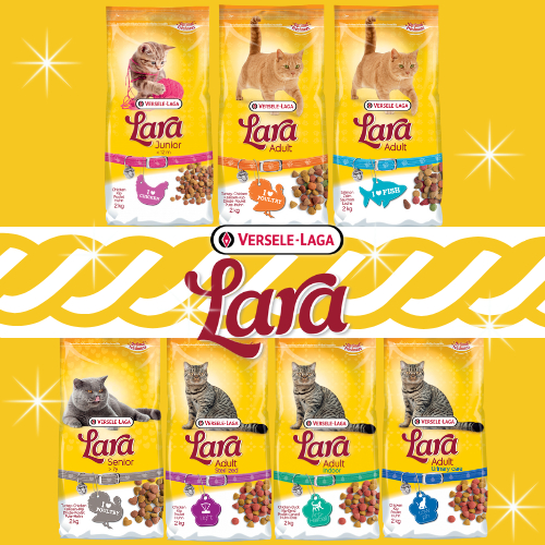 อาหารแมว Lara จากประเทศเบลเยี่ยม หอม อร่อย โปรตีนสูง ย่อยง่าย ทุกสูตรครบคุณค่า เหมาะกับทุกช่วงวัย