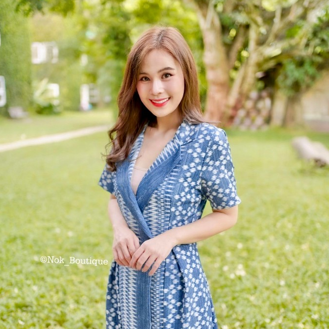 TD064,TD065,TD071 เดรสใส่เที่ยวใส่ออกงานใส่ทำงานผ้าไทย