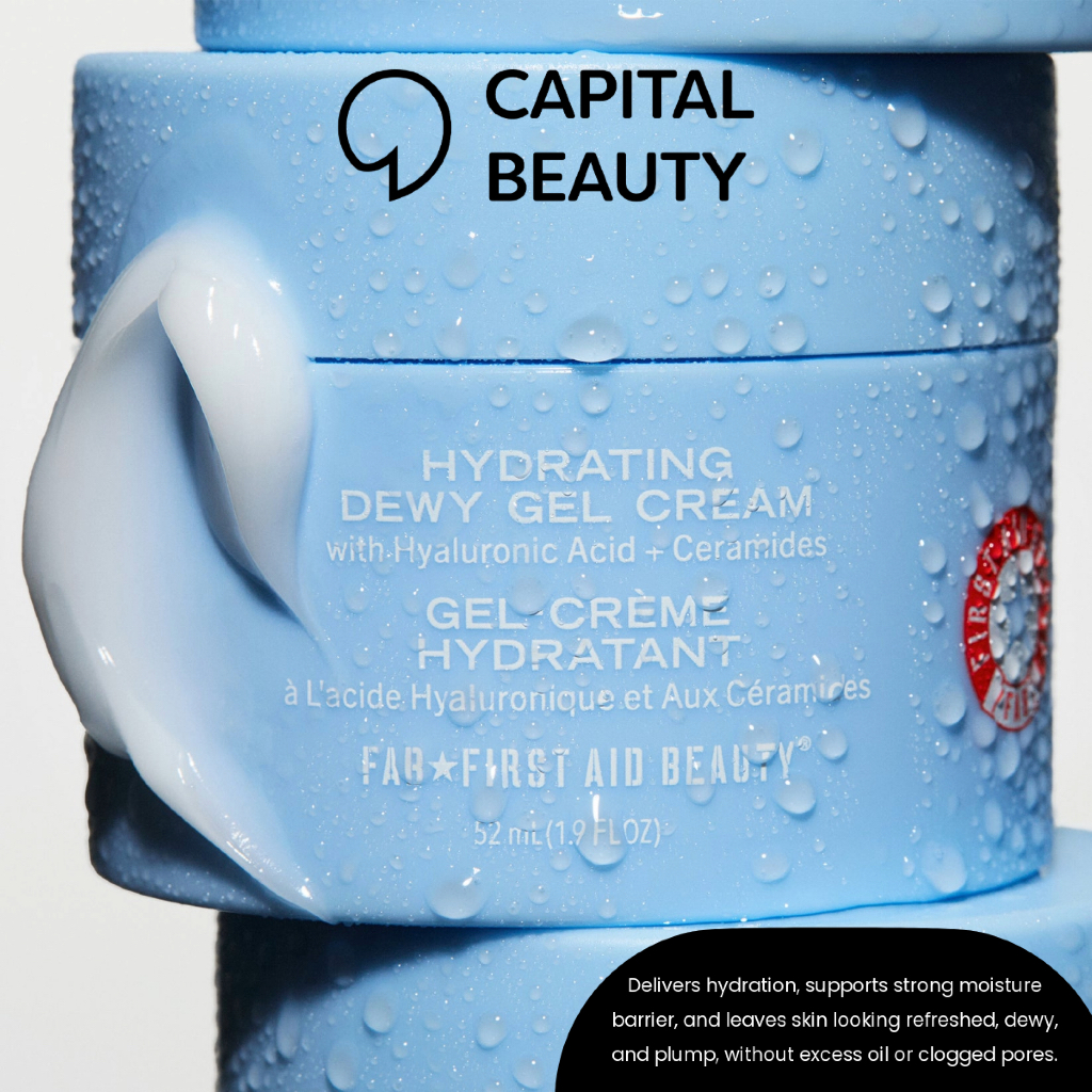 FIRST AID BEAUTY Hydrating Dewy Gel Cream Moisturizer with Hyaluronic Acid + Ceramides