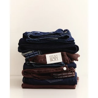 maison KEEPS | Pluto Jeans [Unisex] | กางเกงยีนส์ ทรงขากระบอกตรง กางเกงเอวกลาง (ระดับสะดือ) ไม่ใช่เอวสูง
