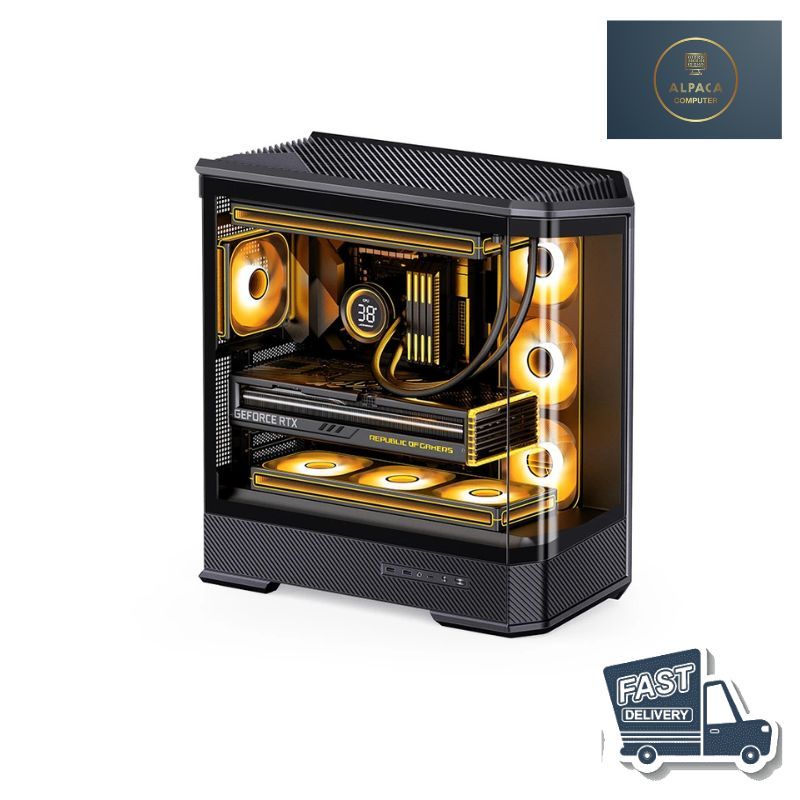 JONSBO CASE D400 - ATX (Black , White) มีพัดลม 4 ตัว สินค้าพร้อมส่ง