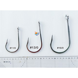 เบ็ดสแตนเลส คมแข็ง 5X หนา ขนาด 16/0 เบ็ดทำขอ ตะขอเกี่ยวปลา