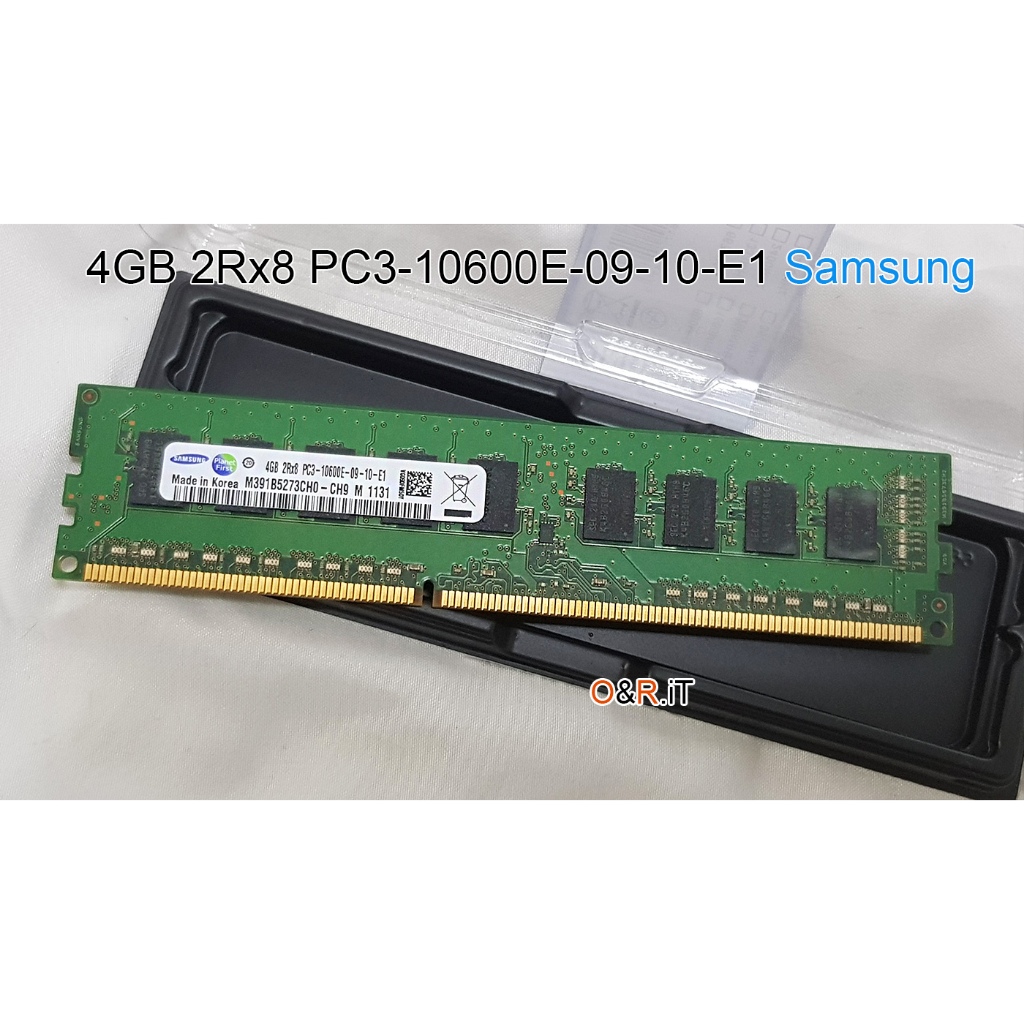แรม ECC 4GB 2Rx8 PC3-10600E-09-10-E1 Samsung มือสอง ใส่บอร์ด X79 Workstation HP Z420 Z620 Dell T5500