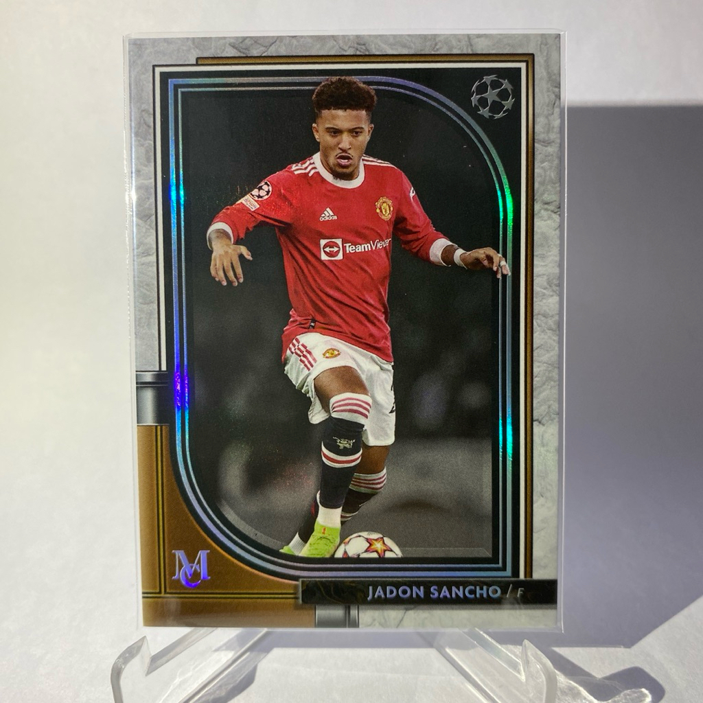 การ์ดนักฟุตบอลสำหรับสะสม JADON SANCHO, MANCHESTER U. , MC, TOPPS 2022