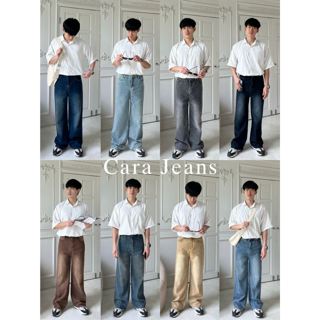Beberlin กางเกงยีนส์ผู้ชาย ขากระบอกกลาง สีเฟด รุ่น Cara jeans / No : 7091