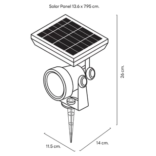 SL LIGHTING | Exterior Spotlight โคมไฟปักดินโซล่าเซลล์ 5 วัตต์ มีให้เลือก 2 แสง รุ่น SOLARSPIKE-5W