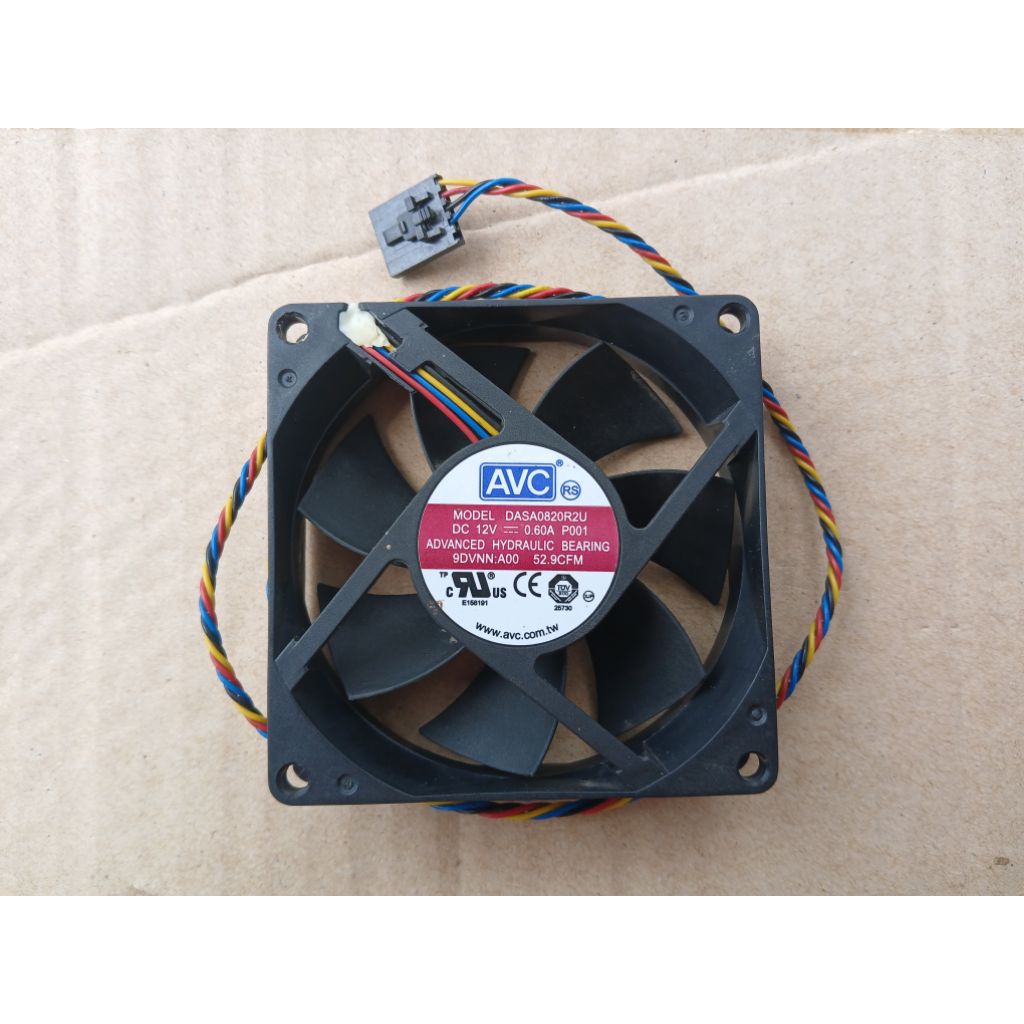 พัดลม 80mm AVC รุ่น DASA0820R2U DC12V 0.60A 5pin 4wire