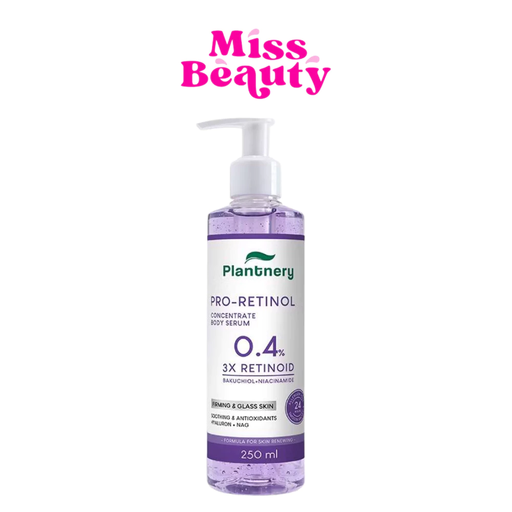(ขวดหัวปั๊ม) Plantnery Pro Retinol Concentrate Body Serum แพลนท์เนอรี่ เรตินอล บอดี้ เซรั่ม 250 มล.