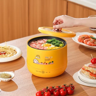 หม้อหุงข้าว หม้อไฟฟ้า อเนกประสงค์ความจุ 1 ลิตร ขนาด 17 ซม.เหมาะสำหรับ1-2ท่าน สีสันเรียนหรู ใช้หุงข้าว ต้ม แกง อุ่น ได้