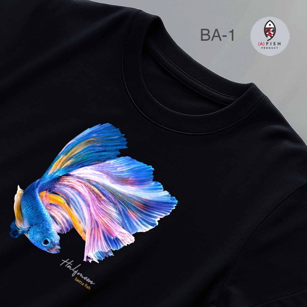 เสื้อยืดคอกลม แขนสั้น พิมพ์ลายปลากัด by A-FISH product