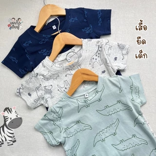 FUFU เสื้อผ้าแฟชั่นเด็ก ลายมินิมอล ลายมินิมอล Size S-XL อายุ 1- 8 ปี เสื้อคอกลม แขนสั้น (TSF-3)