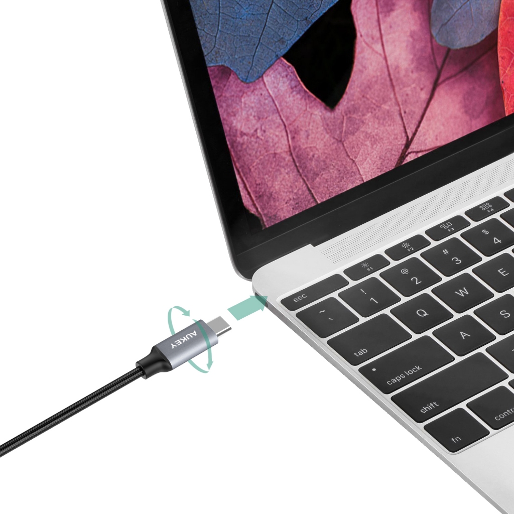 AUKEY สายชาร์จเร็ว 60W USB-C to USB-C 3A Nylon Braided Fast Charge | CB-CD5 - 5
