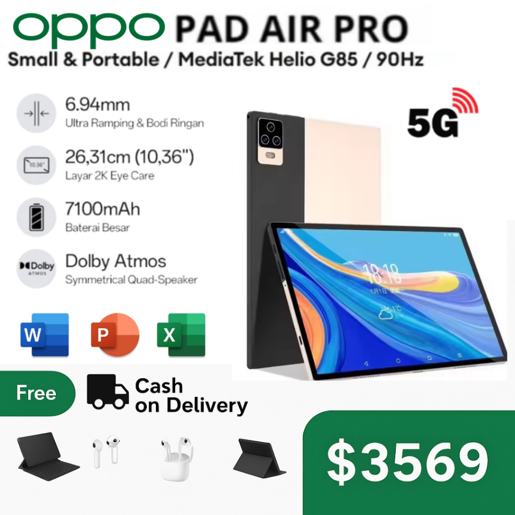 Oppo Tablet Pro 10.1 Inch Screen Dual Sim 12gb+512gb Smart Tablet แท็บเล็ต Android รั