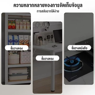 ชั้นวางของเหล็ก โครงเหล็กทั้งหมดสามารถรับน้ำหนักได้ 800 กิโลกรัม มีห้าชั้นแต่ละชั้นสามารถปรับความสูง