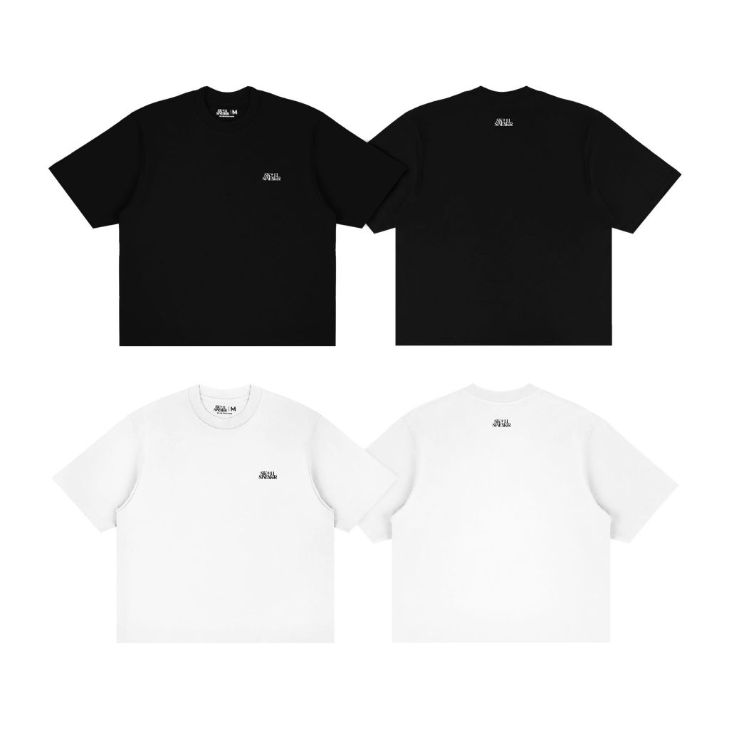SK SNEAKER ELS LOGO BLACK & WHITE TEE