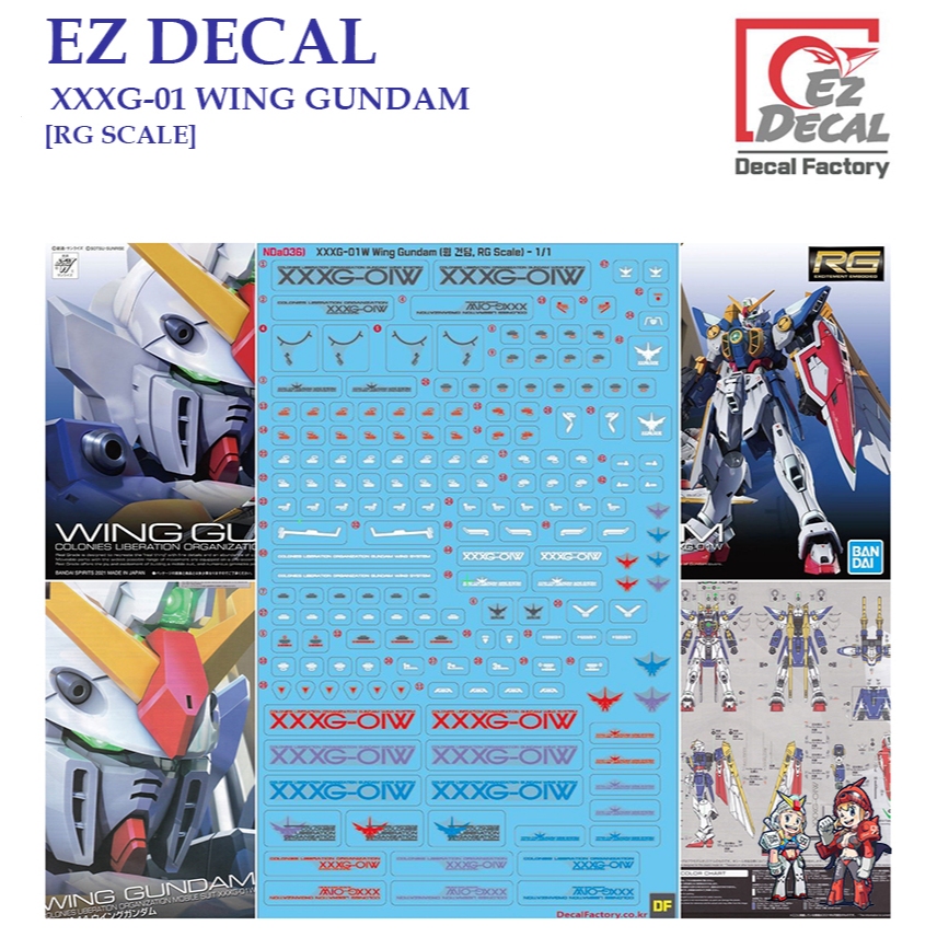 [EZ DECAL] F01[1]  RG 1/144 WWWG-01 WING GUNDAM WATER SLIDE DECAL [RG SCALE] PRE-CUT