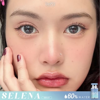 🔥คอนแทคเลนส์✨ลายดอกไม้✨ขนาดบิ๊กอาย✨Selena ( ilens )✨Brown/Gray/Blue