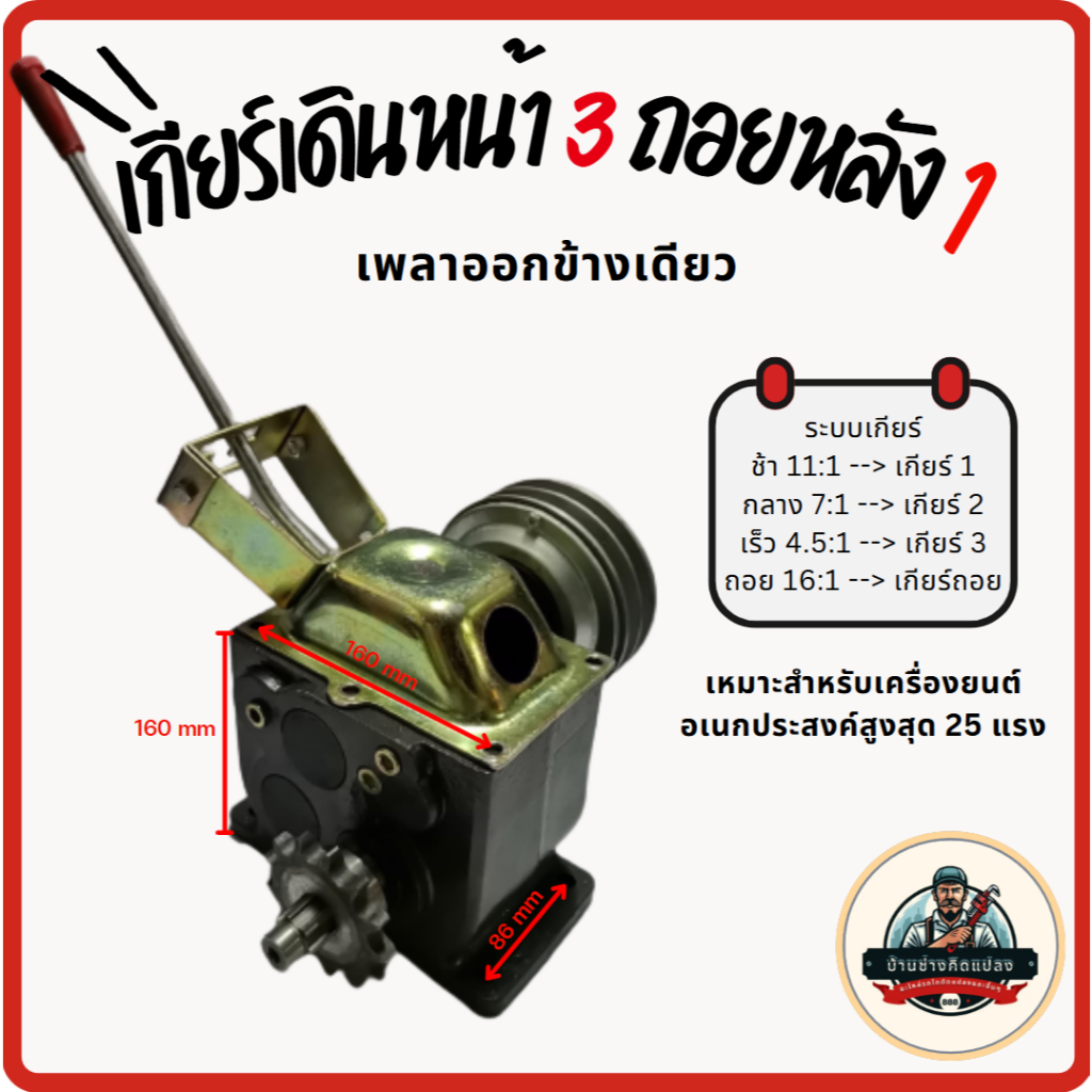 เกียร์เดินหน้า 3 ถอยหลัง 1