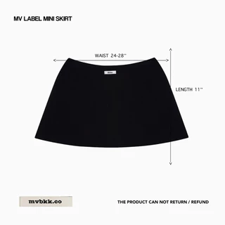 MVBKK LABEL MINI SKIRT (3colors) กระโปรงสั้นผ้าร่อง
