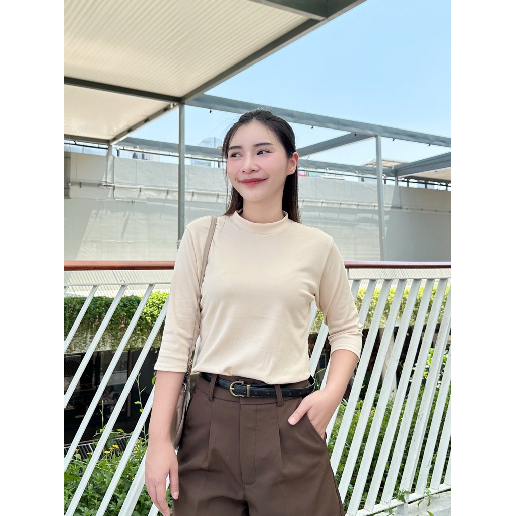 เสื้อคอปีนแขนศอก ผ้ายูนิพรีเมี่ยม