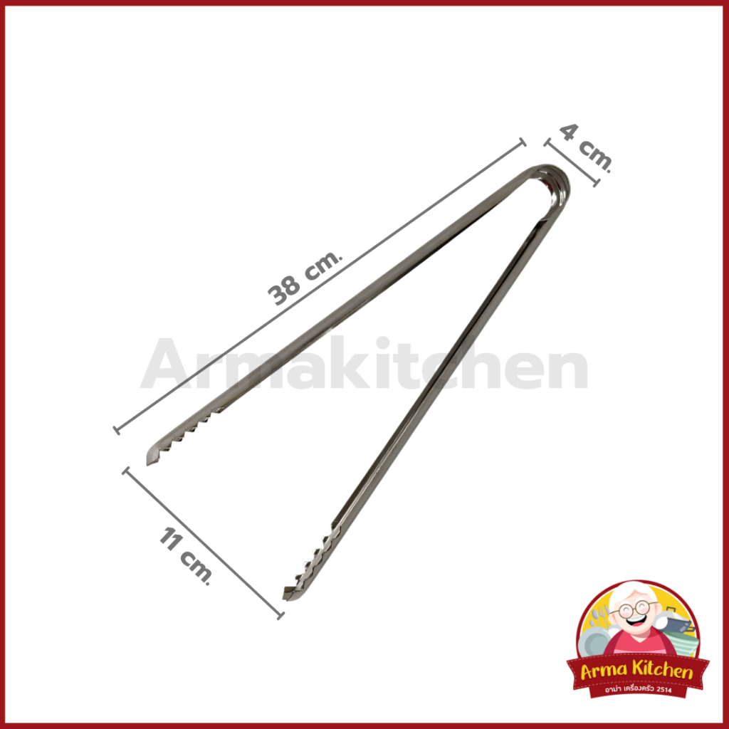 ที่คีบยาว ที่คีบสแตนเลสยาวปากจระเข้ คีบBB ธรรมดา - รูปที่ 3