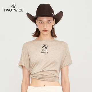 Twotwice - Ultra Soft Tee Brown tone ใส่ได้สองด้าน เส้นใยธรรมชาติ 96% นุ่มสบาย ได้รับการรับรองความปลอดภัย อ่อนโยนต่อผิว
