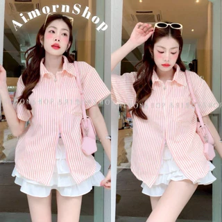 🔥aimorn_shop🔥เสื้อเชิ้ต ดีเทลแต่งซิป แมทช์ง่าย จะใส่เป็นเสื้อเชิ้ตหรือเสื้อคลุมก็ปัง งานน่ารักมาก