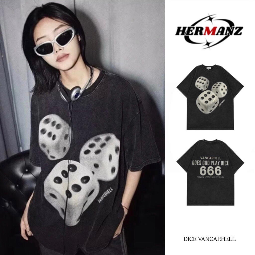 [HERMANZ] เสื้อยืดลายลูกเต๋า DICE VANCARHELL
