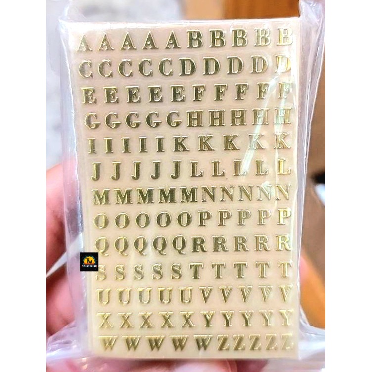 สติกเกอร์ตัวอักษร สติกเกอร์abc สติกเกอร์3M ตกแต่งเครื่องประดับ เคสมือถือ โทรศัพท์ alphabet sticker 3M อย่างดี ติดแน่นทน