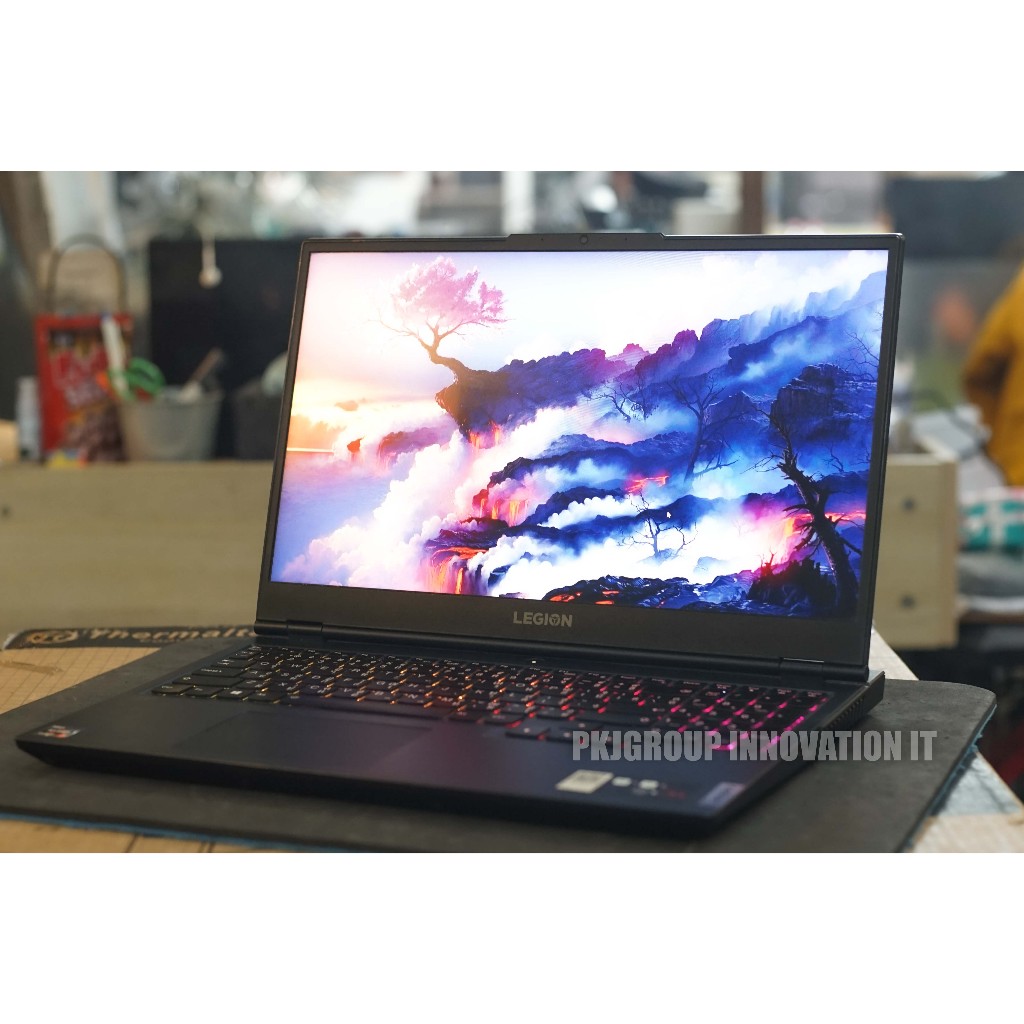 โน๊ตบุ๊คเล่นเกมมือสอง Lenovo legion 5 15ACH6H-82JU R5 5600H RAM 32 GB M.2 512 GB RTX3060 ***ตำหนิ